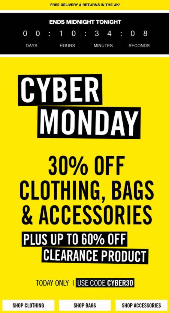 Dr. Martens Cyber Monday Email 