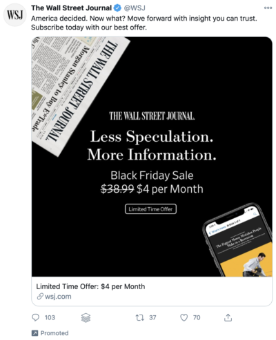 WSJ twitter ad