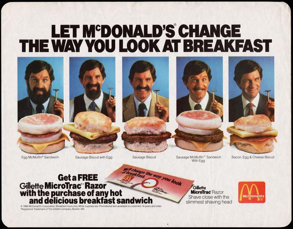 1986 mcdonalds gillette cross promo ad