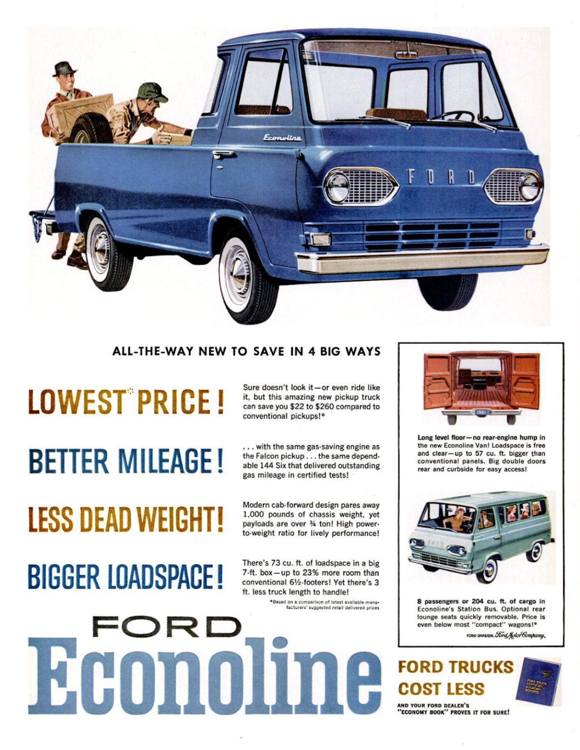 Great 1961 ad for Ford Econoline trucks - Swipe File