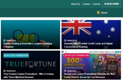 homepage with subscribe to newsletter by Casinoshub