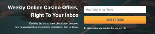 sign-up form to newsletter by Casinoshub