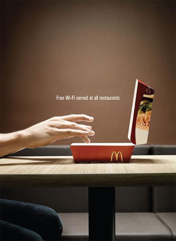 Mcdonalds print ad says a lot with less Swipe File