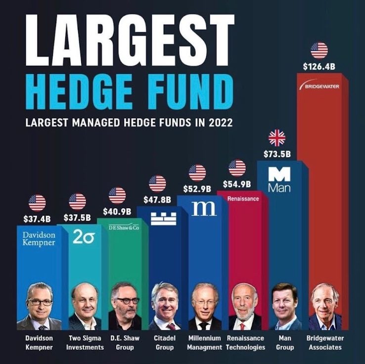 Largest Hedge Funds in 2022 Chart - Swipe File